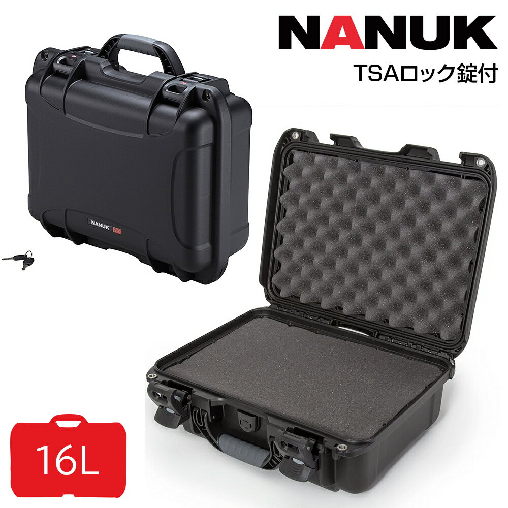 タカチ電機工業 鍵付防水キャリングケース NKK920BS TSAロック錠付 内装スポンジ有り NANUK CASE(ナヌ..