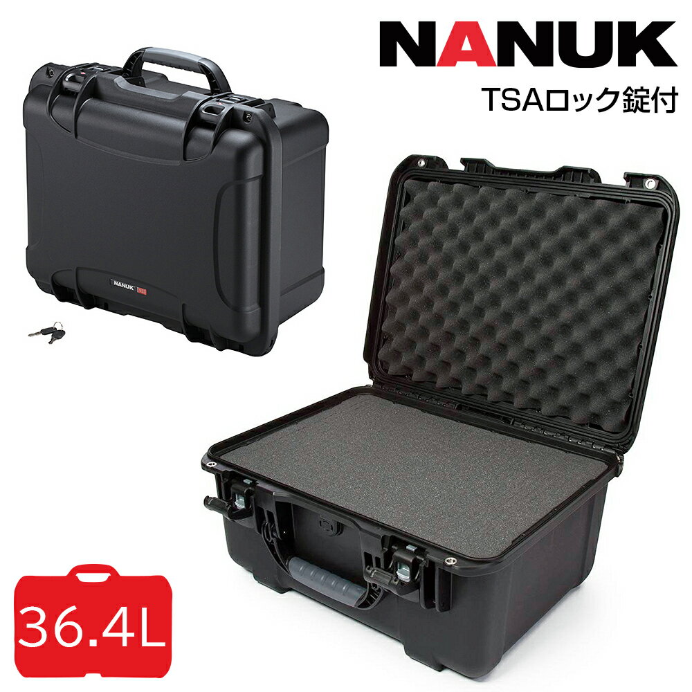 タカチ電機工業 鍵付防水キャリングケース NKK933BS TSAロック錠付 内装スポンジ有り NANUK CASE(ナヌ..