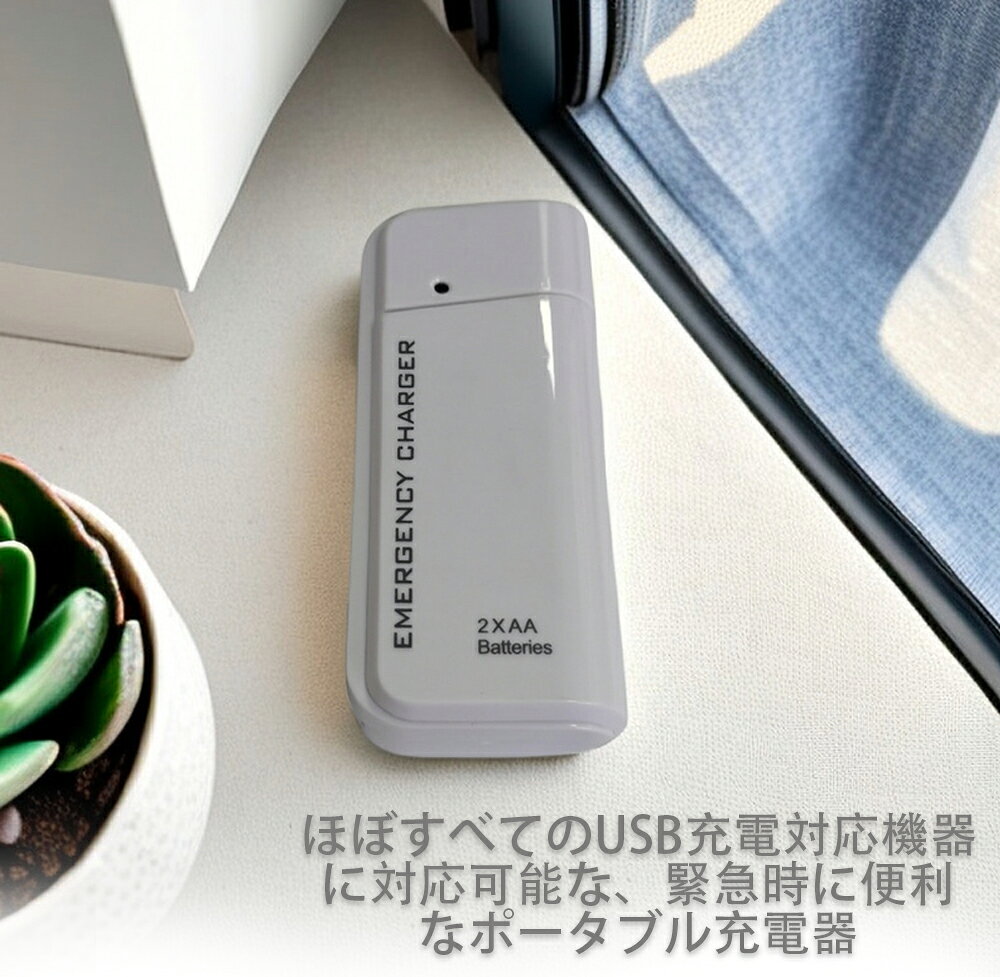 【 半額クーポン 】ポータブルチャージャー 乾電池式 モバイルバッテリー 乾電池式モバイルバッテリー 電池充電 モバイルチャージャー 乾電池 乾電池充電器 単3電池 USB出力 LEDライト スマートフォン iPhone 防災 バッテリー 軽量 災害 地震 台風 停電 ideazakkaten-10000137 アイディア雑貨店 サンプル画像3