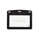 オープン工業 NB-360-BK 名札用ケース レザー ヨコ名刺 10枚 黒 NB360BK(3)