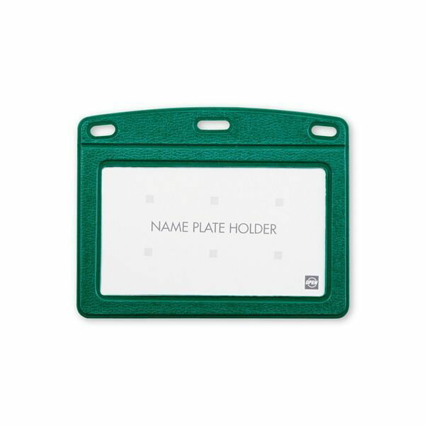 Tie and Clip - オープン工業 NB-360-GN 名札用ケース　レザー　ヨコ名刺　10枚　緑 NB360GN