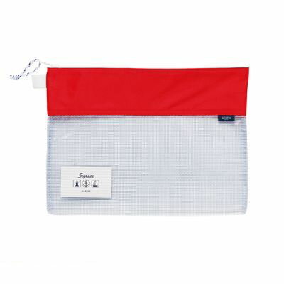 セキセイ AZ-2327-20 レッド セグレスメッシュケースA4　レッド【1枚】 AZ232720レッド