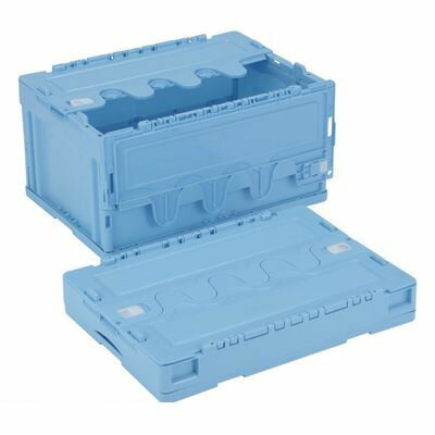 岐阜プラスチック工業 CF-S41NR ブルー 折りたたみコンテナ　フタ付／ブルー【1個】 CFS41NR ブルー