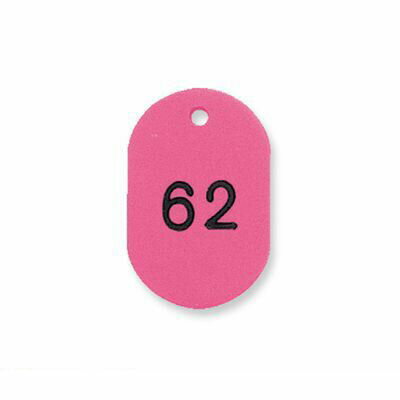 共栄プラスチック NO.9-51-P 番号札 小 51−100 ピンク NO.951P プラスチック番号札 ORIONS プラスチックバンゴウフダ(3)