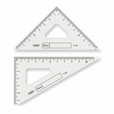 共栄プラスチック V-420 GAKUNO アクリル三角定規 12cm V420