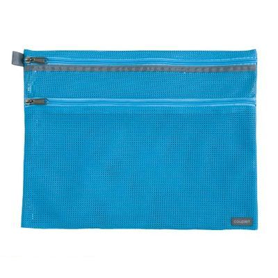 セキセイ CP-3376-11 クプレメッシュ2ウェイ A4ライトブルー CP337611 メッシュケース Lブルー カラフ..