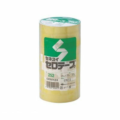 積水化学工業 C252X24 セキスイセロテープ R No．252【大巻　巻芯径76mm・長35m巻】【10巻】