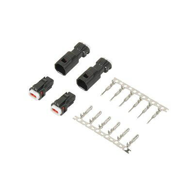 ■車外(エンジンルーム内など)での配線の脱着に便利■使用可能電力：DC12V30W以下／DC24V60W以下■防水性能：IPX6相当■適合コードサイズ：0.2sq専用■入数：2セット(予備端子付)4905034028913