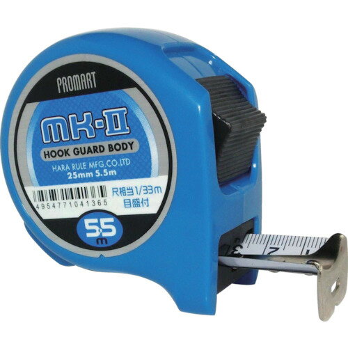 ●あえてJIS1級認可を取得しないことで、クオリティを保ったままに低価格を実現しました。7つのラインナップが揃い、幅広い場面に対応可能です。●機構：ストップタイプ●テープ幅：25mm●長さ：18.2尺相当5.5m●ブレーキ機能付き●235g●ブルー●テープ：スチール、アクリル樹脂、透明樹脂4954771041365