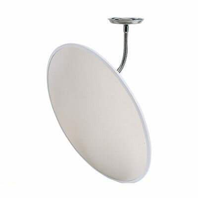 信栄物産 H-55 防犯ミラー フレキシブルタイプ 丸型 550φ グレー ShinEi 防犯ミラー室内用 アクリル製