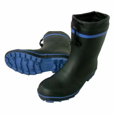 Safety Shoes - (LINEクーポン有)喜多 KITA 4931530554960 ブルー 4L【28．5〜29．0】 安全ショートゴム長靴【カバー付】 KR7310