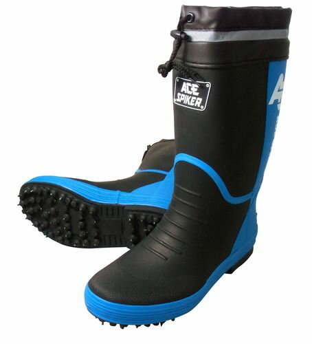 (LINEクーポン有)喜多 KITA 4931530562453 ブラック XL【27．5〜28．0】 スパイクゴム長靴【カバー付】 KR7200