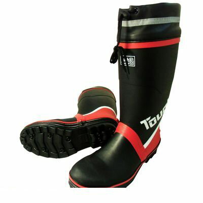 (LINEクーポン有)喜多 KITA 4931530562743 ブラック LL【26．5〜27．0】 糸入り安全ゴム長靴【カバー付..