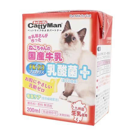 ドギーマン 4974926010503 ねこちゃんの国産牛乳 乳酸菌プラス 200ml