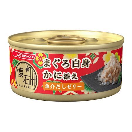 日清ペットフード 4902162026866 懐石缶 まぐろ白身 かに添え 魚介だしゼリー 60g