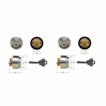 (LINEクーポン有)GOAL ゴール P-LX 5 (2個同一) 扉厚29-43MM 取替用シリンダー PLX5(2個同一)扉厚2943MM