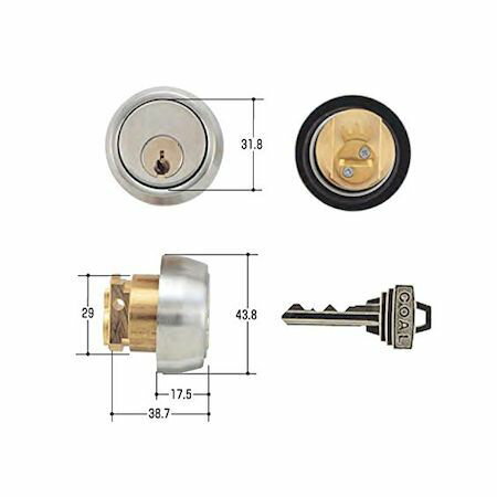 【商品説明】●シリンダーの名称：6本ピンシリンダー●本体数量：1個●附属キー本数：3本●色/仕上げ：ステンレス・ヘアーライン●仕上げ記号：11●対応扉厚：35〜50mm●取替用シリンダー