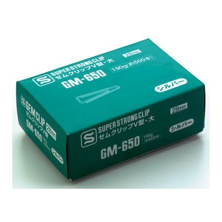 ソニック GM-650 【5個入】 Vゼムクリップ 大 シルバー GM650