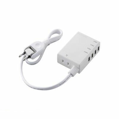 ELECOM エレコム MOT-U06-2144WH モバイルUSBタップ【コード付】MOTU062144WH