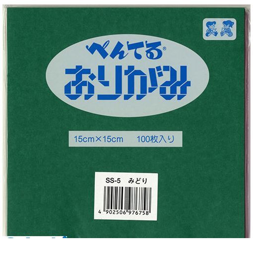 ぺんてる SS-5 ミドリ おりがみ【再生紙】 緑 SS5ミドリ