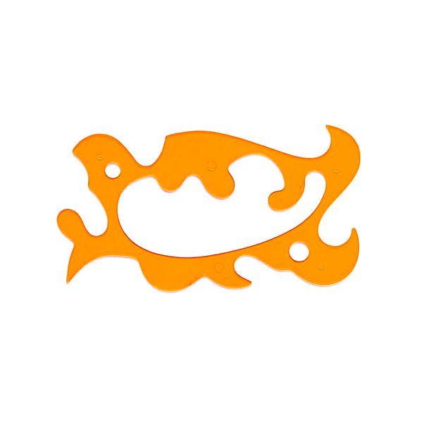 4940288143142 ドラパス 万能雲形定規 大 14-314 極小エッジ付 万能雲型定規 万能雲形定規大 三幸製図 オレンジ