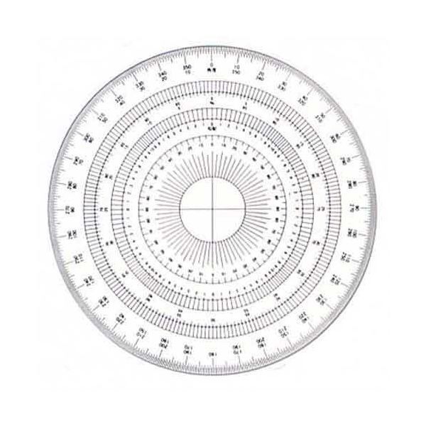 曲尺 - (LINEクーポン有)4940288165120 ドラパス 全円分度器15cm アクリル製 16−512 360ド 作業工具 定規 三幸製図