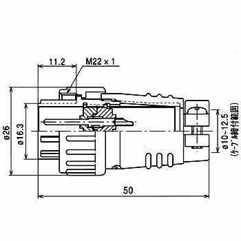 (LINEクーポン有)七星科学 NJC-203-PM NJCシリーズJIS規格中型メタルコネクタ ストレートプラグ NJC-20..