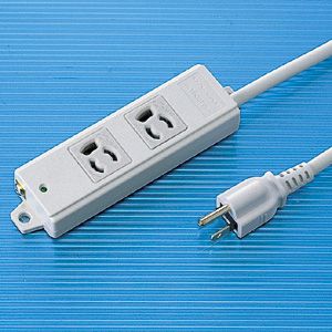 【即納在庫品】「直送」サンワサプライ TAP-KE2-3 工事物件タップ 抜け止めコンセント 2個口 ケーブル長3mTAPKE23 SANWA 抜け止めコンセント 電源タップ