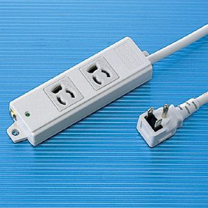 Rakuten - 【即納在庫品】「直送」サンワサプライ TAP-KE2L-3 工事物件タップ 抜け止めコンセント 2個口 L型 ケーブル長3m