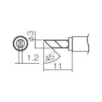 白光メーカーお問い合わせ：06-6561-1574【仕様】●コテ先名称：KU型●適合コテ：FM2027・FM2028【仕様2】●鉛フリーはんだ対応●適合ステーション本体：FX-950・FX-951・FX-952・FM-203・FM-206●ヒーター一体型【原産国】日本