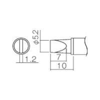 白光メーカーお問い合わせ：06-6561-1574【仕様】●コテ先名称：5.2WD型●適合コテ：FM2027・FM2028【仕様2】●鉛フリーはんだ対応●適合ステーション本体：FX-950・FX-951・FX-952・FM-203・FM-206●ヒーター一体型【原産国】日本