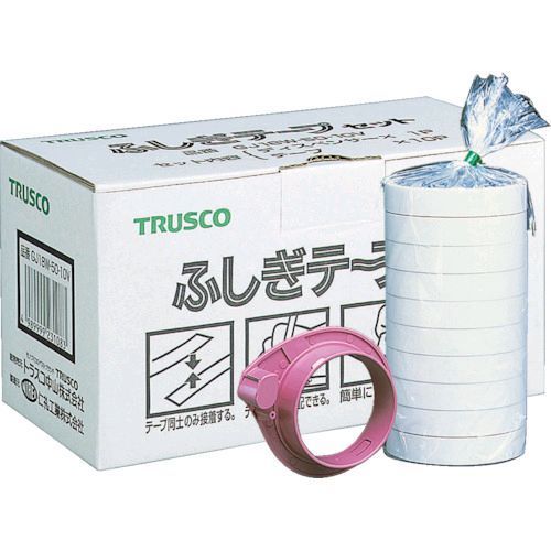 【即納在庫品】「直送」トラスコ中山 TRUSCO GJ18W-50-10V 結束用樹脂テープ ふしぎテープ 幅18mmX長さ50m 10巻入