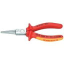 【即納在庫品】「直送」クニペックス KNIPEX 3036-160 絶縁1000Vロングノーズプライヤー 先端丸型 160mm