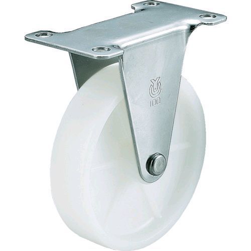 Rakuten - 【即納在庫品】「直送」ユーエイキャスター SUS-ER-65N プレート式 固定 ステンレスキャスター ナイロン 車輪径65mm Eタイプ SUS−ER型 取付寸法56×28