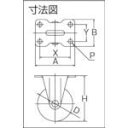 【あす楽対応】「直送」ユーエイキャスター GR-32UR プレート式 固定 キャスター ウレタン 車輪径32mm Gタイプ GR型 取付寸法29×0