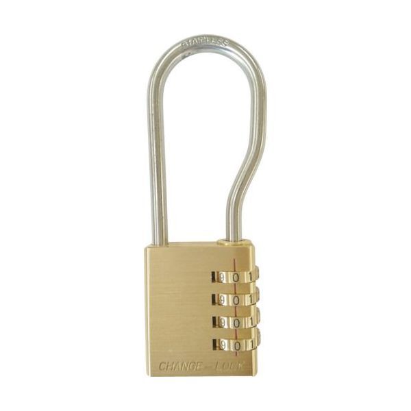 【特長】●チェーンと併用すれば、戸扉の施錠にも利用できます。●鍵の番号は、自由に変更可能です。【用途】●各種の扉、郵便受け箱、ロッカーなど。【仕様】●幅(mm)：40●ダイヤル：4桁●ツル径(mm)：6.0●B(mm)：69.8●C(mm)：31.8【仕様2】●ロック：ダイヤル式【材質／仕上】●本体:真鍮【原産国】中国