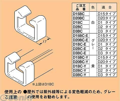 ネグロス電工 D1BC 【20個入】 端末保護キャップ【白色】 1