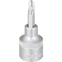 【即納在庫品】「直送」前田金属工業 TONE 4HP4 ドライバービットソケット + No.4 差込角12.7mm 全長61mm