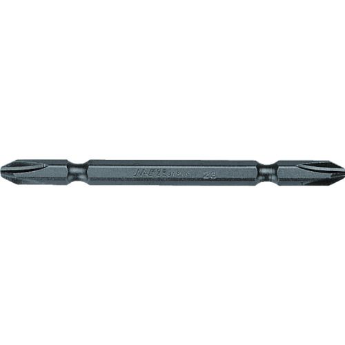 【即納在庫品】「直送」長堀工業 ナック 1W2120 【10個入】 ドライバービット “ダブルビット” 差込5×No．2×120L