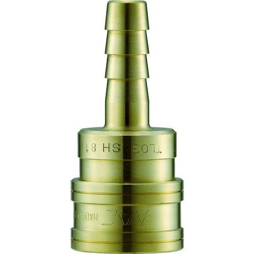 乐天商城 - 【即納在庫品】「直送」長堀工業 ナック CTL03SH2 クイックカップリング TL型 真鍮製 ホース取付用 両路開放型