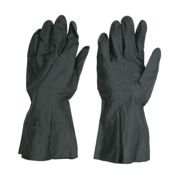 東和コーポレーションメーカーお問い合わせ：0120-62-1001【特長】●油や硝酸、硫酸などの酸、ソーダ類、フェノール、エチレングリコール、アニリンをはじめとする各種溶剤など、各種薬品の取り扱いに最適です。【用途】●石油精製工場、石油化学工場。【仕様】●色：ブラック●サイズ：LL●厚さ(mm)：0.425●全長(cm)：33.0●手のひら周り(cm)：25.6●中指長さ(cm)：9.1【仕様2】●裏布付【材質／仕上】●表:ネオプレンゴム●裏:綿（植毛）【原産国】タイ