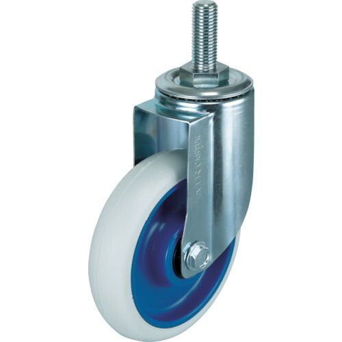 【即納在庫品】「直送」ワコーパレット AMT100NRBW エアーキャスターねじ込みタイプ ホワイトゴム自在車