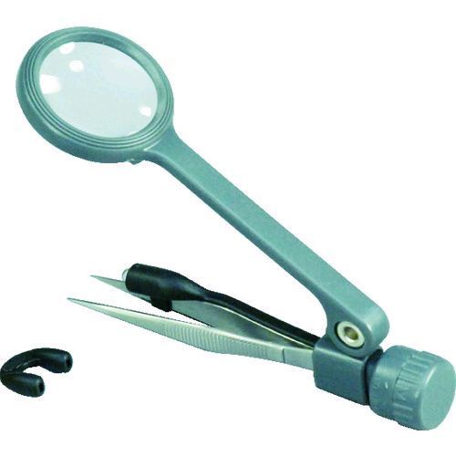 【即納在庫品】「直送」株 光 光 HE08 LEDライト付きルーペ ピンセット付き 405-2234 HIKARI