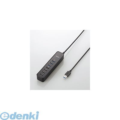 ELECOM エレコム U3H-T706SBK マグネット付きUSB3.0ポート搭載7ポートUSBハブ U3H-T706SBK