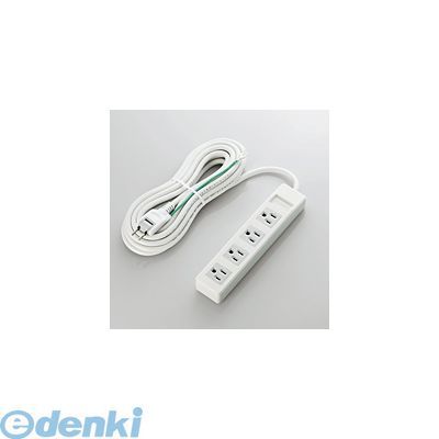 【即納在庫品】「直送」ELECOM エレコム T-T01-3450WH/RS RoHs準拠OAタップ 3P 4個口 5m マグネットなし グレー