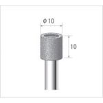「直送」ナカニシ 13039 電着ダイヤモンドバー 円筒＃100 刃径10×軸径6×80L