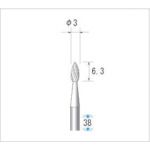 「直送」ナカニシ 24362 超硬カッター 雫 ダブルカット 刃径3mm 刃長6．3mm