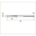 「直送」ナカニシ 62811 電着ダイヤモンドヤスリ 軸径3mm 全長55mm刃長20mm刃幅3mm