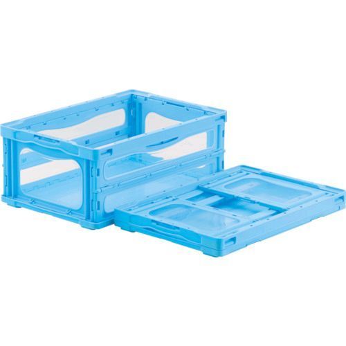 三甲 サンコー SKMLOO30BBL 折りたたみコンテナー 559140 マドコンライトO-30Bブルー