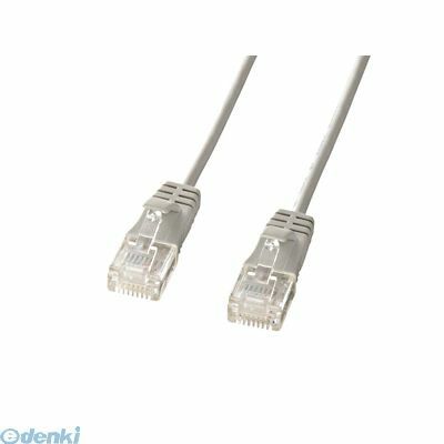 (LINEクーポン有)サンワサプライ KB-SL6-005 カテゴリ6準拠極細LANケーブル ライトグレー、0.5m KBSL6005 SUPPLY SANWA